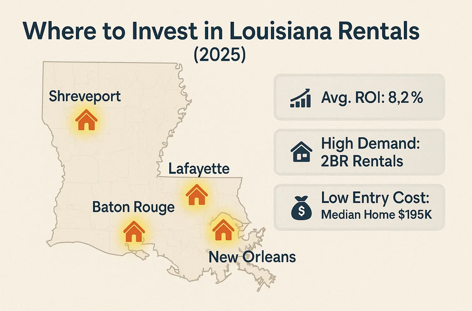 Louisiana real estate market opportunities for rental investments