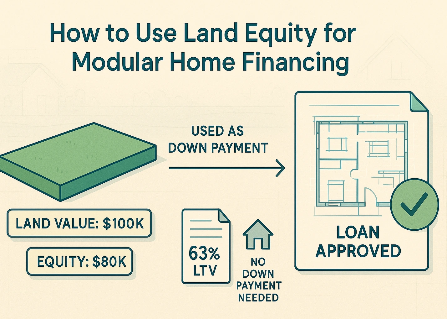 Using land equity for modular home financing