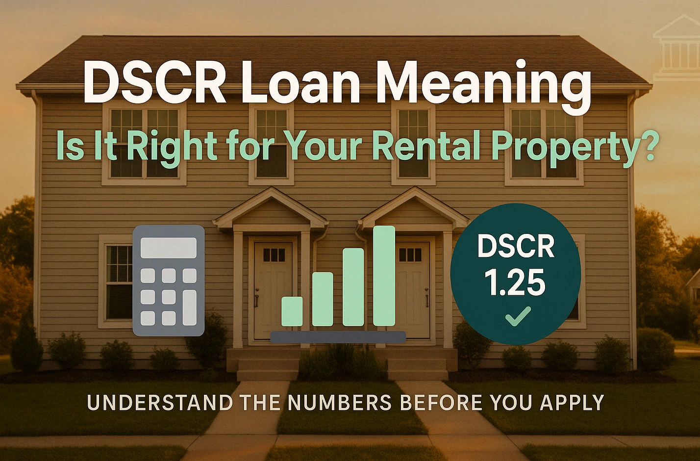 Illustration of DSCR loan meaning for real estate investment