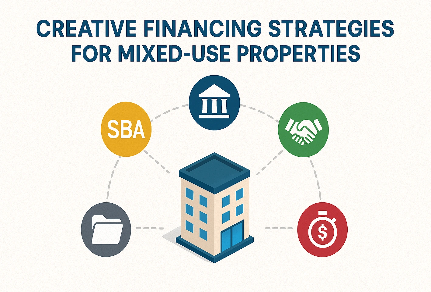 Infographic of creative financing strategies for mixed-use property loans