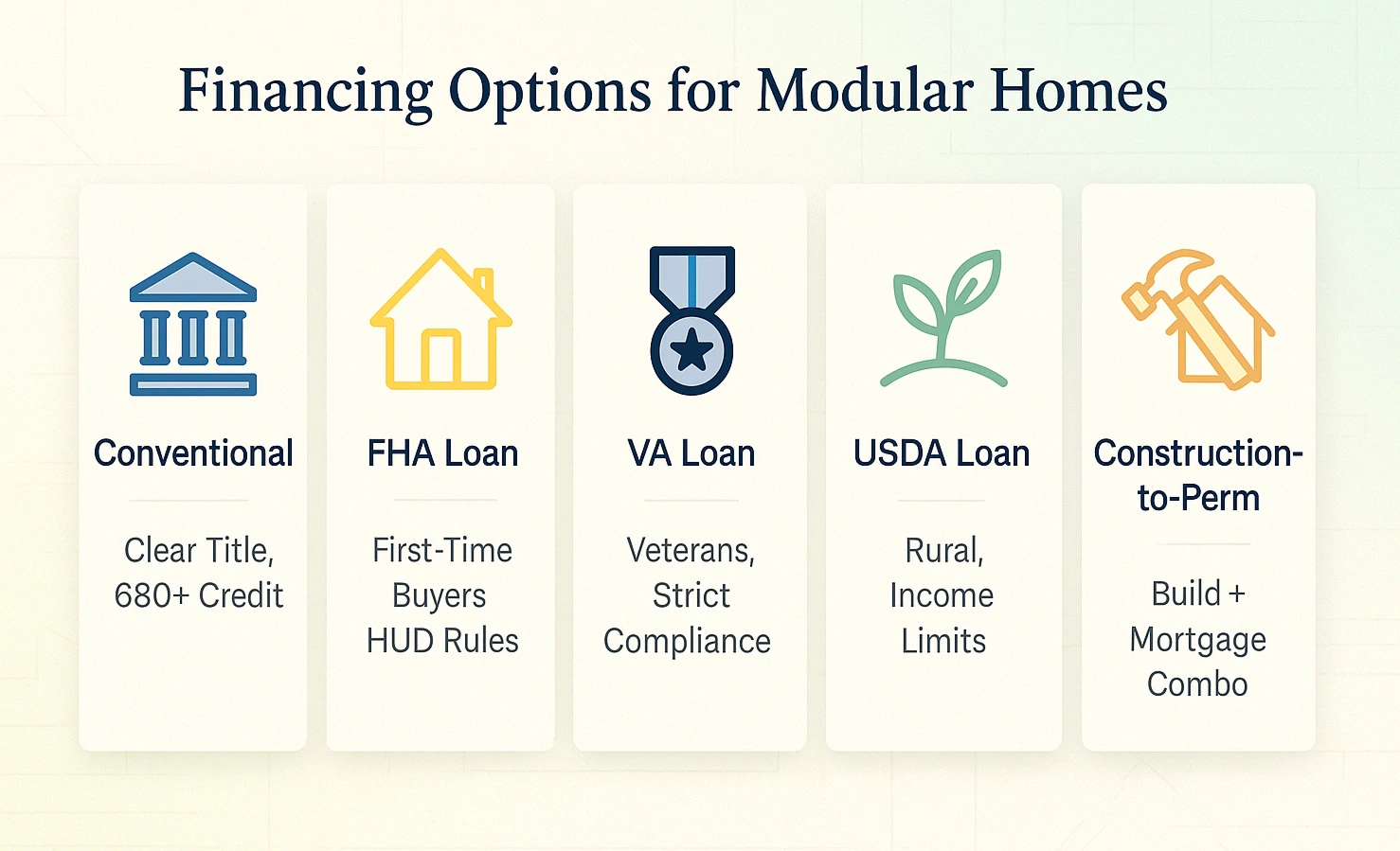 Modular home financing options overview