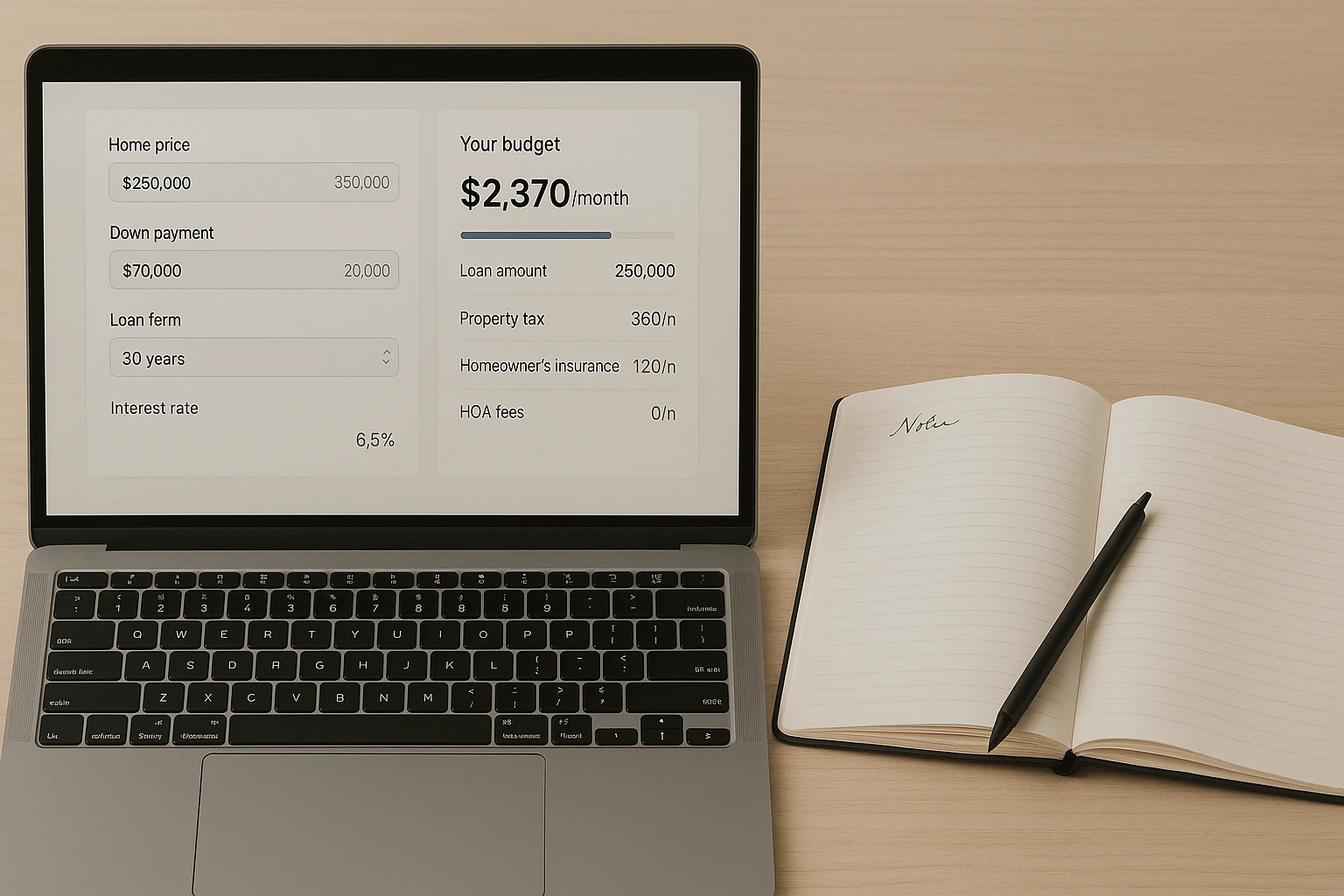 mortgage budget calculator tool